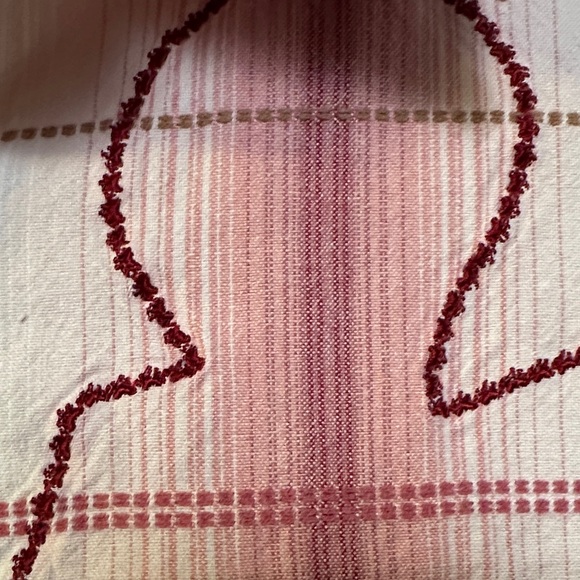 Vintage Bit & Bridle Pink embroider Plaid Western Shirt size large pearl snaps - Picture 3 of 6